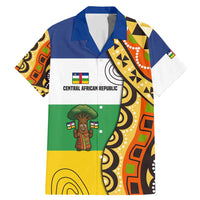 Central African Republic Family Matching Mermaid Dress and Hawaiian Shirt with Cartoon Baobab Design and Flag Pattern - Wonder Print Shop