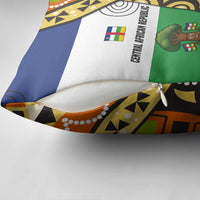 Central African Republic Pillow Cover with Cartoon Baobab Design and Flag Pattern - Wonder Print Shop