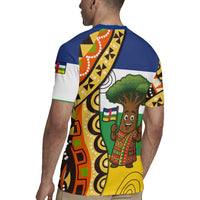 Central African Republic Rugby Jersey with Cartoon Baobab Design and Flag Pattern - Wonder Print Shop