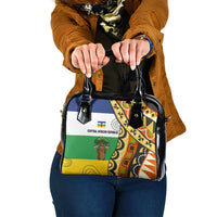 Central African Republic Shoulder Handbag with Cartoon Baobab Design and Flag Pattern - Wonder Print Shop