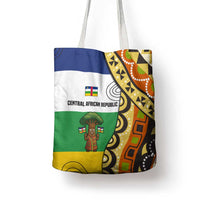 Central African Republic Tote Bag with Cartoon Baobab Design and Flag Pattern - Wonder Print Shop