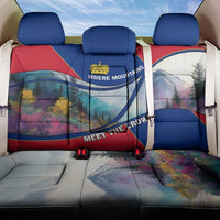 Liechtenstein Back Car Seat Cover with Red Blue Mountain Landscape Design and Crown Emblem - Wonder Print Shop