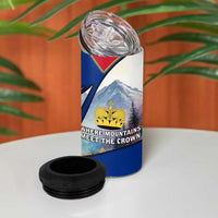 Liechtenstein 4 in 1 Can Cooler Tumbler with Red Blue Mountain Landscape Design and Crown Emblem - Wonder Print Shop