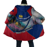 Liechtenstein Cloak with Red Blue Mountain Landscape Design and Crown Emblem - Wonder Print Shop