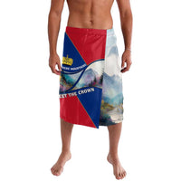 Liechtenstein Lavalava with Red Blue Mountain Landscape Design and Crown Emblem - Wonder Print Shop
