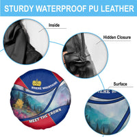 Liechtenstein Spare Tire Cover with Red Blue Mountain Landscape Design and Crown Emblem - Wonder Print Shop