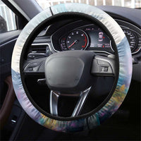 Liechtenstein Steering Wheel Cover with Red Blue Mountain Landscape Design and Crown Emblem - Wonder Print Shop