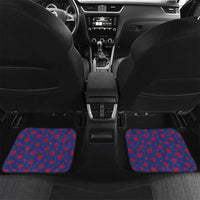 Liechtenstein Car Mats with Red Blue Heart Design and Royal Coat of Arms Pattern - Wonder Print Shop