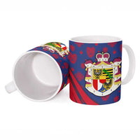 Liechtenstein Ceramic Mug with Red Blue Heart Design and Royal Coat of Arms Pattern - Wonder Print Shop