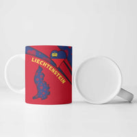 Liechtenstein Ceramic Mug with Red Blue Heart Design and Royal Coat of Arms Pattern - Wonder Print Shop