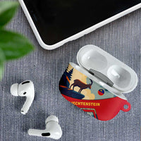 Liechtenstein AirPods Case with Mountain Goat Landscape Design and Red Blue Alps - Wonder Print Shop