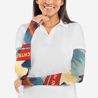 Liechtenstein Arm Sleeves with Mountain Goat Landscape Design and Red Blue Alps - Wonder Print Shop