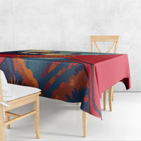 Liechtenstein Tablecloth with Mountain Goat Landscape Design and Red Blue Alps - Wonder Print Shop