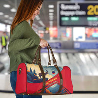 Liechtenstein Travel Bag with Mountain Goat Landscape Design and Red Blue Alps - Wonder Print Shop