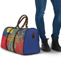 Liechtenstein Travel Bag with Red Blue Aerial River Design and Yellow Crown Emblem - Wonder Print Shop
