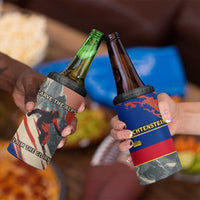 Liechtenstein 4 in 1 Can Cooler Tumbler with Alpine Skiing Red Blue Design and Mountain Landscape - Wonder Print Shop