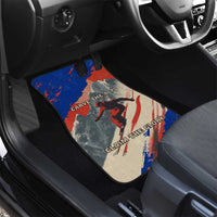Liechtenstein Car Mats with Alpine Skiing Red Blue Design and Mountain Landscape - Wonder Print Shop