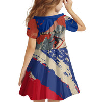 Liechtenstein Family Matching Off Shoulder Maxi Dress and Hawaiian Shirt with Alpine Skiing Red Blue Design and Mountain Landscape - Wonder Print Shop