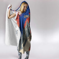 Liechtenstein Hooded Blanket with Alpine Skiing Red Blue Design and Mountain Landscape - Wonder Print Shop