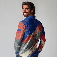 Liechtenstein Long Sleeve Polo Shirt with Alpine Skiing Red Blue Design and Mountain Landscape - Wonder Print Shop