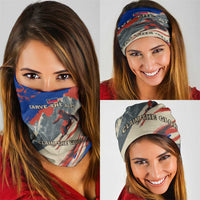 Liechtenstein Neck Gaiter with Alpine Skiing Red Blue Design and Mountain Landscape - Wonder Print Shop