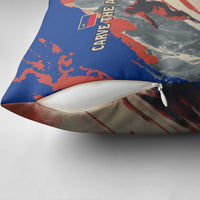 Liechtenstein Pillow Cover with Alpine Skiing Red Blue Design and Mountain Landscape - Wonder Print Shop