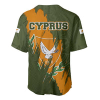 Cyprus Baseball Jersey with Green Orange Brushstroke Design and National Emblem - Wonder Print Shop