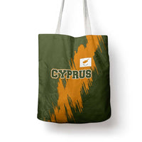 Cyprus Tote Bag with Green Orange Brushstroke Design and National Emblem - Wonder Print Shop