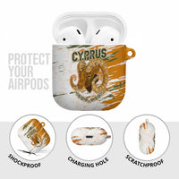 Cyprus AirPods Case with Mouflon Illustration Design and National Laurel - Wonder Print Shop