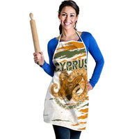 Cyprus Apron with Mouflon Illustration Design and National Laurel - Wonder Print Shop