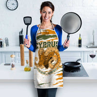 Cyprus Apron with Mouflon Illustration Design and National Laurel - Wonder Print Shop