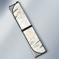 Cyprus Auto Sun Shade with Mouflon Illustration Design and National Laurel - Wonder Print Shop