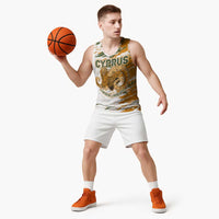 Cyprus Basketball Jersey with Mouflon Illustration Design and National Laurel - Wonder Print Shop