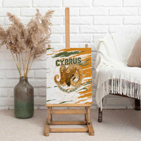 Cyprus Canvas Wall Art with Mouflon Illustration Design and National Laurel - Wonder Print Shop