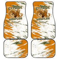 Cyprus Car Mats with Mouflon Illustration Design and National Laurel - Wonder Print Shop
