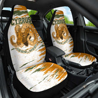 Cyprus Car Seat Cover with Mouflon Illustration Design and National Laurel - Wonder Print Shop