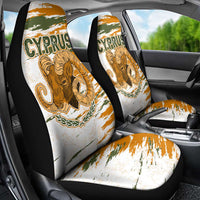 Cyprus Car Seat Cover with Mouflon Illustration Design and National Laurel - Wonder Print Shop