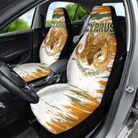 Cyprus Car Seat Cover with Mouflon Illustration Design and National Laurel - Wonder Print Shop
