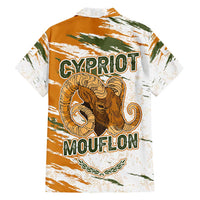 Cyprus Family Matching Off Shoulder Short Dress and Hawaiian Shirt with Mouflon Illustration Design and National Laurel - Wonder Print Shop