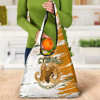 Cyprus Grocery Bag with Mouflon Illustration Design and National Laurel - Wonder Print Shop