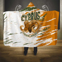 Cyprus Hooded Blanket with Mouflon Illustration Design and National Laurel - Wonder Print Shop