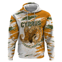Cyprus Hoodie with Mouflon Illustration Design and National Laurel - Wonder Print Shop