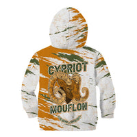 Cyprus Kid Hoodie with Mouflon Illustration Design and National Laurel - Wonder Print Shop