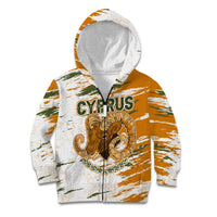 Cyprus Kid Hoodie with Mouflon Illustration Design and National Laurel - Wonder Print Shop