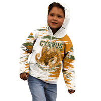Cyprus Kid Hoodie with Mouflon Illustration Design and National Laurel - Wonder Print Shop