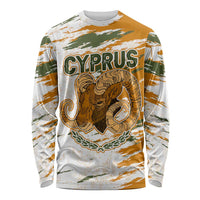 Cyprus Long Sleeve Shirt with Mouflon Illustration Design and National Laurel - Wonder Print Shop