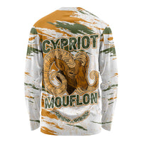 Cyprus Long Sleeve Shirt with Mouflon Illustration Design and National Laurel - Wonder Print Shop