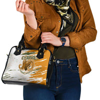 Cyprus Shoulder Handbag with Mouflon Illustration Design and National Laurel - Wonder Print Shop