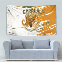 Cyprus Tapestry with Mouflon Illustration Design and National Laurel - Wonder Print Shop