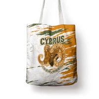 Cyprus Tote Bag with Mouflon Illustration Design and National Laurel - Wonder Print Shop